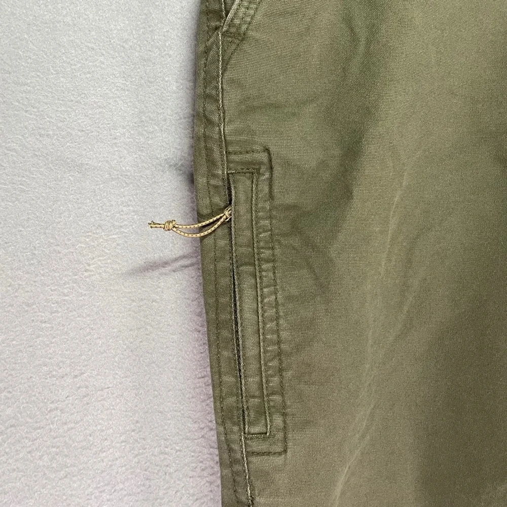 G.H. Bass Mens 40x34‎ Canvas Pants Olive Green Workwear Utility